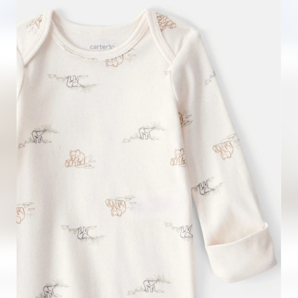 NWT Carter's Baby 2-Pack Sleeper Gowns Gender Neutral ~sz 0/3 M - Picture 2 of 6